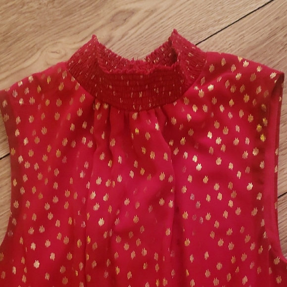 Chic Red Ruffled Mini Dress - Picture 2 of 2